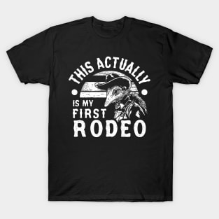 This Actually Is My First Rodeo Possum T Shirt, Funny Western Cowboy T-Shirt